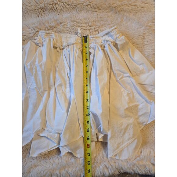 Free People White Cream Fairy Flowy Boho Smocked Waistband Skirt - Picture 4 of 5